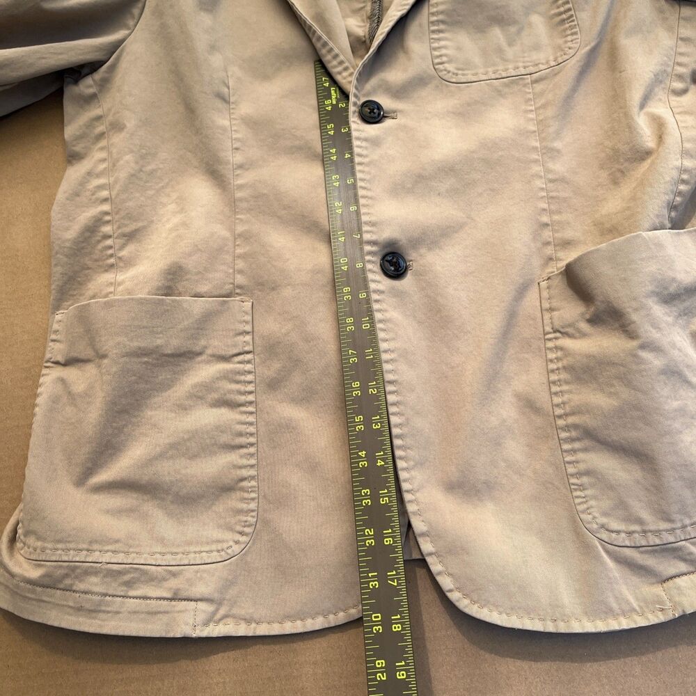 Michael Kors Tan Beige Size 46R 2 Button Cotton Blazer Jacket Casual - Picture 8 of 14